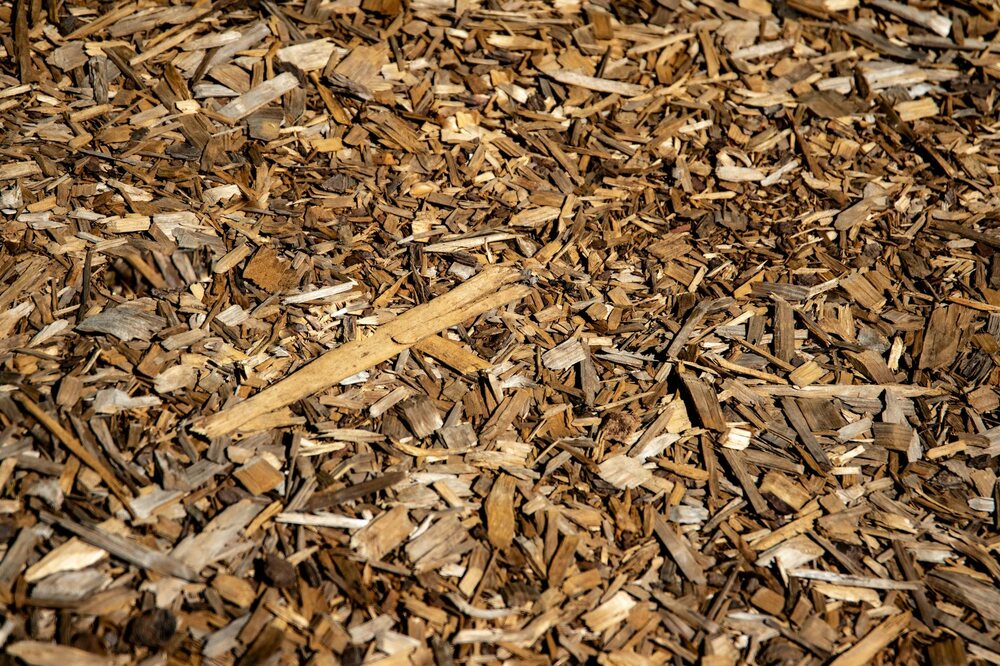 Fresh mulch beds